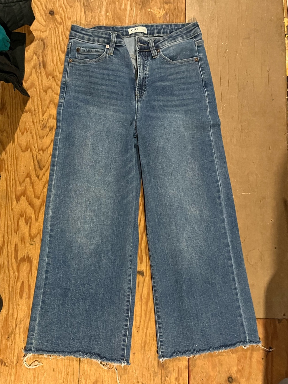 Oat High-Rise Wide Leg Jeans in Medium Blue